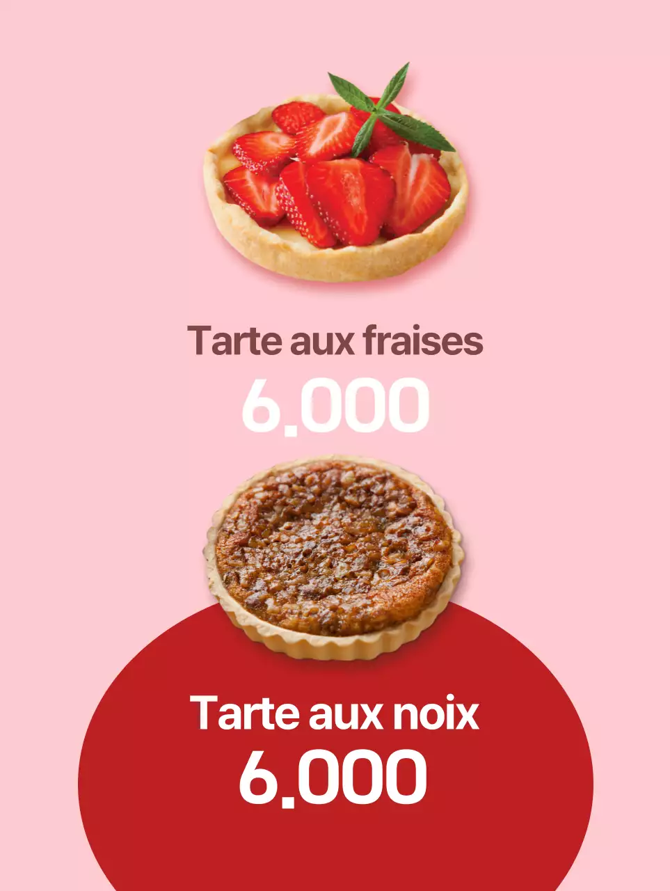 Un dessert rafraîchissant en rouge et rose