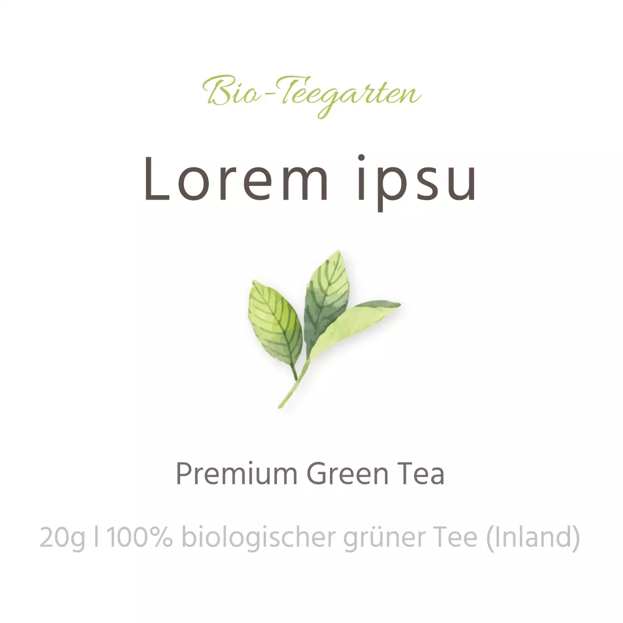 Einfacher grüner Tee-Aufkleber in Chartreuse