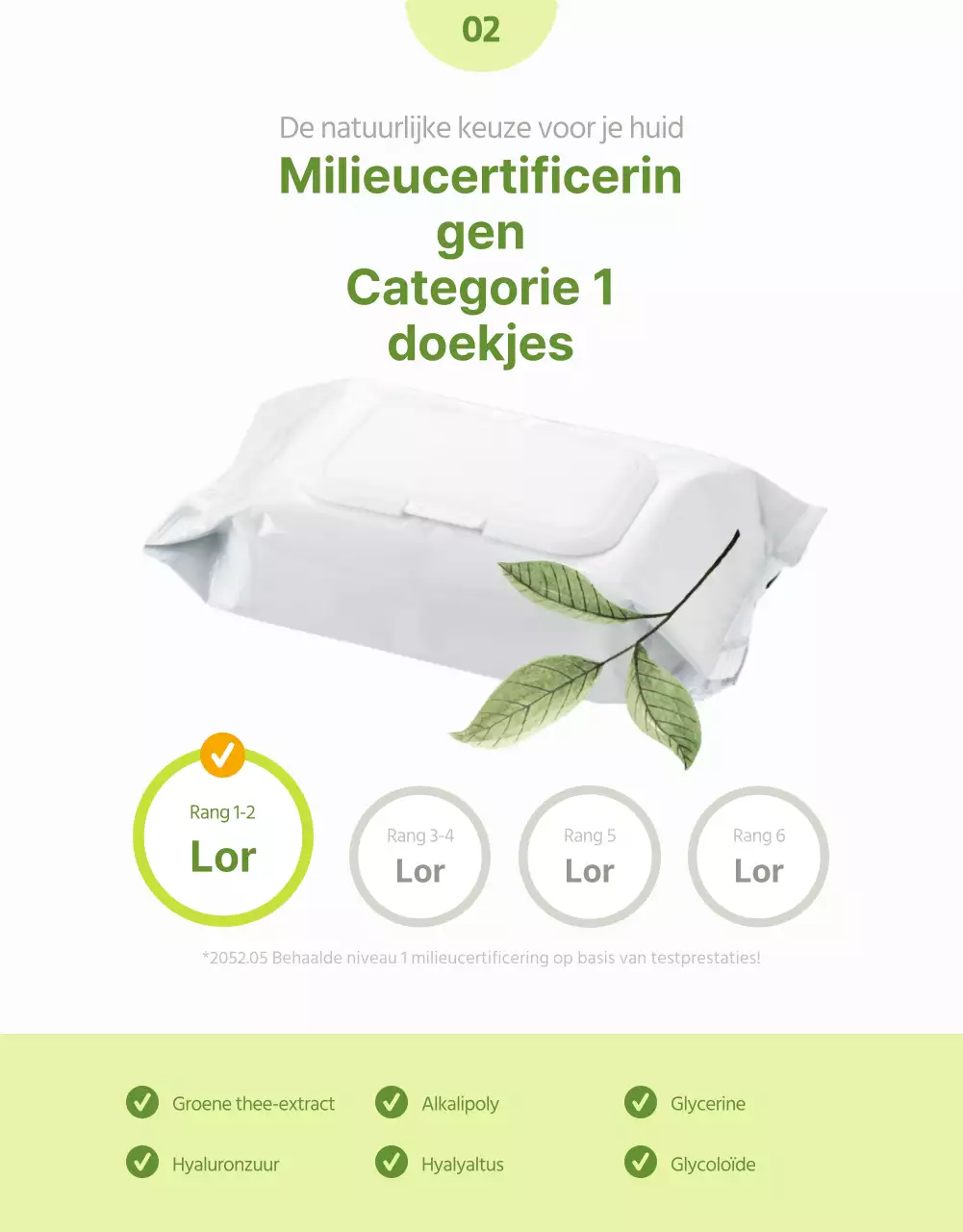 Eenvoudige gele en chartreuse doekjes uitgelegd