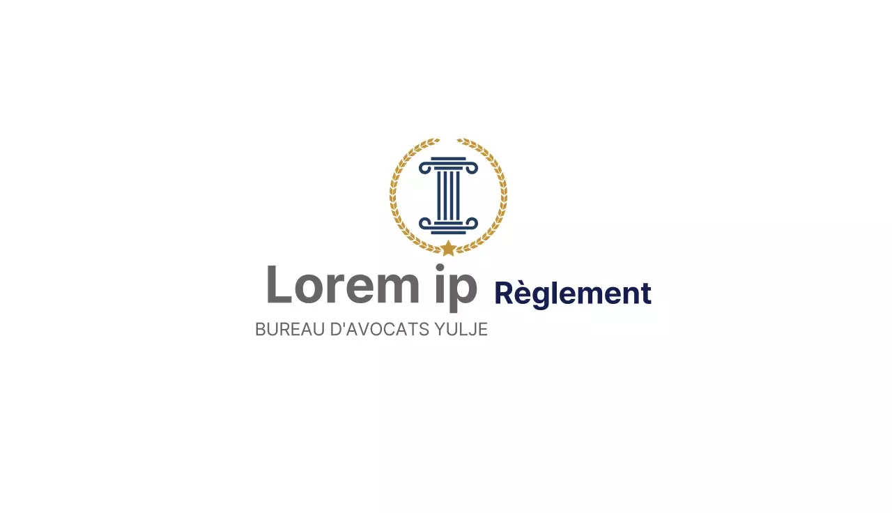 Logo bleu cabinet d'avocats propre