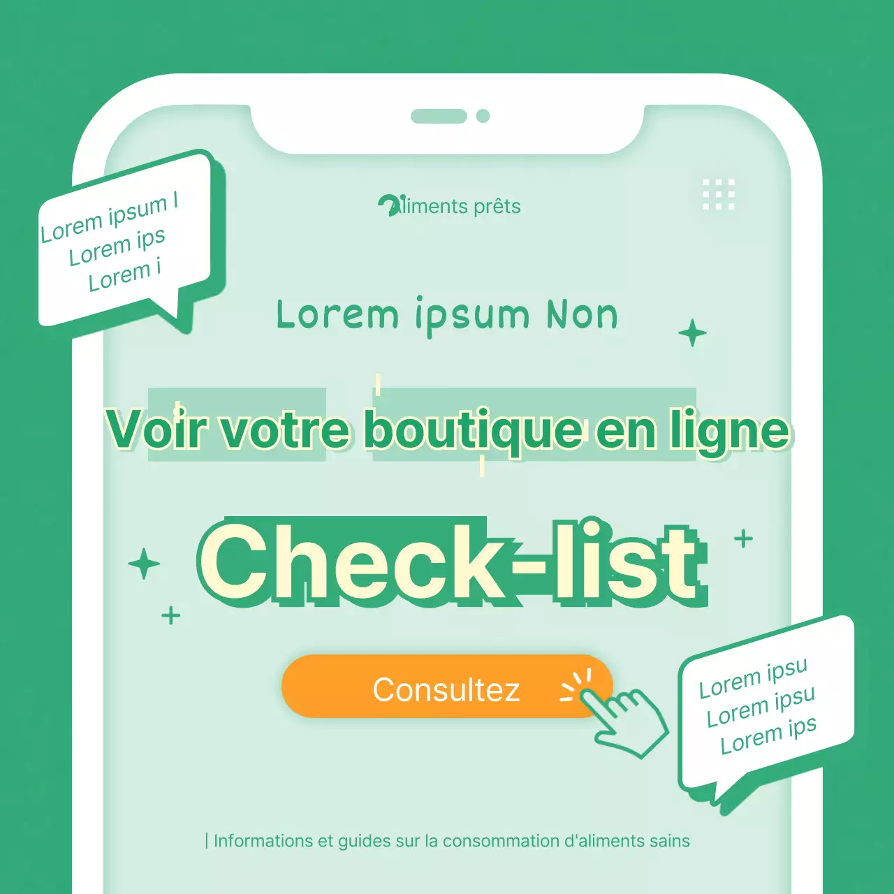 Green Tone Orange Point Simple Illustration Food Safety Day Card News