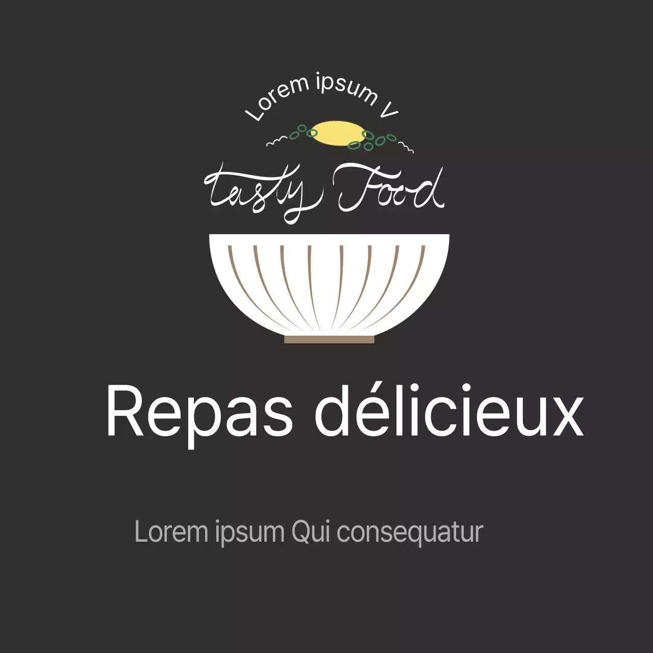 Autocollant noir pour bol de riz simple Bento