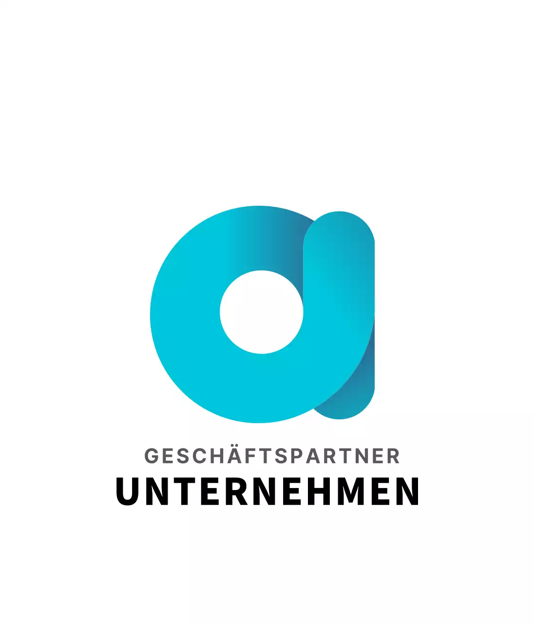 Weiß-blaues Firmenlogo