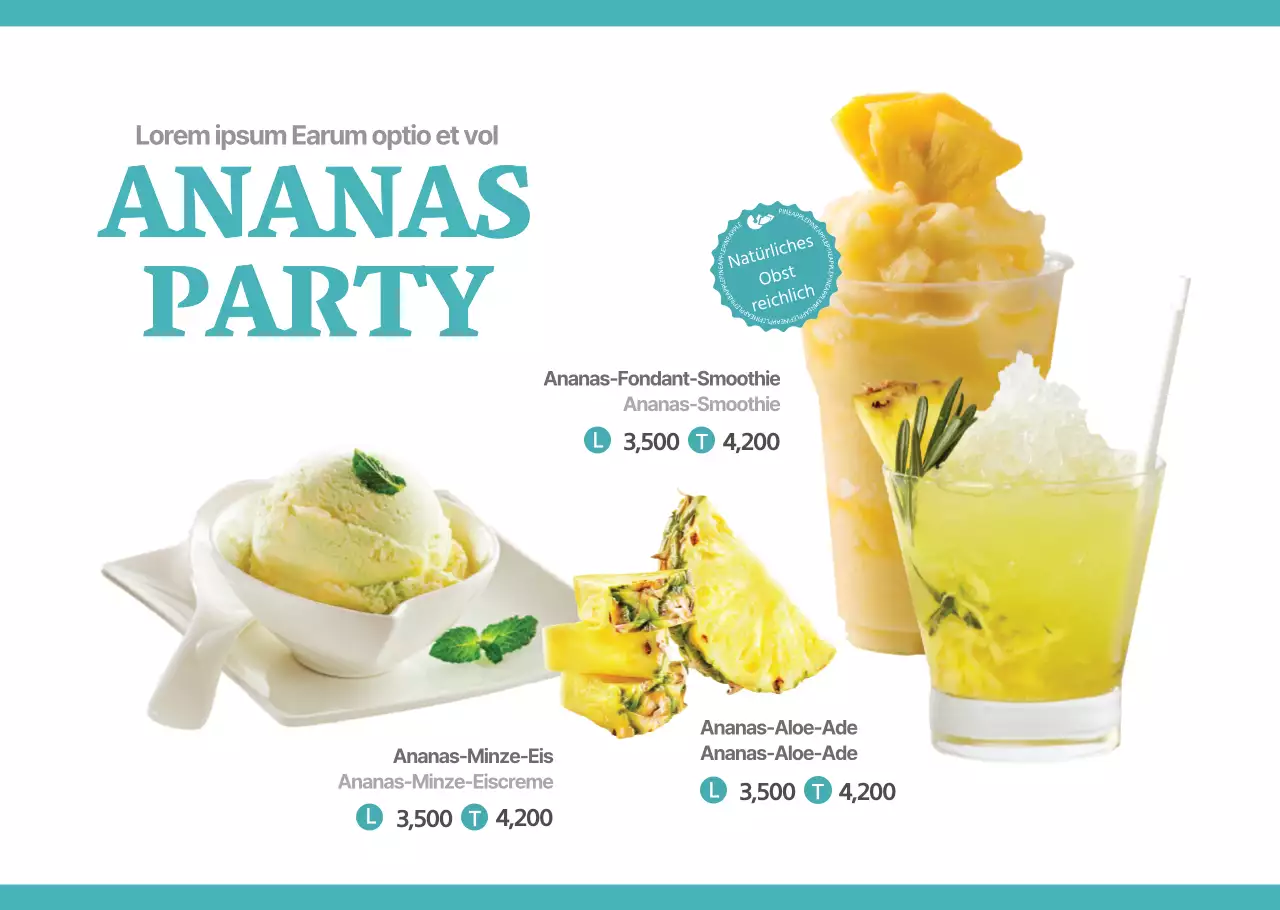 Basic Style Ananas-Dessert