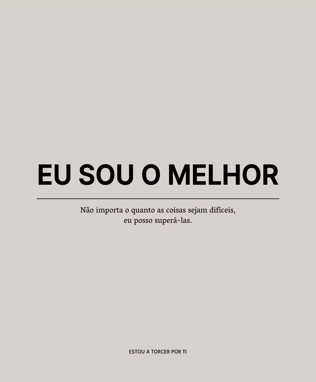 Conceito de texto simples com palavras de incentivo em cinzento claro e preto