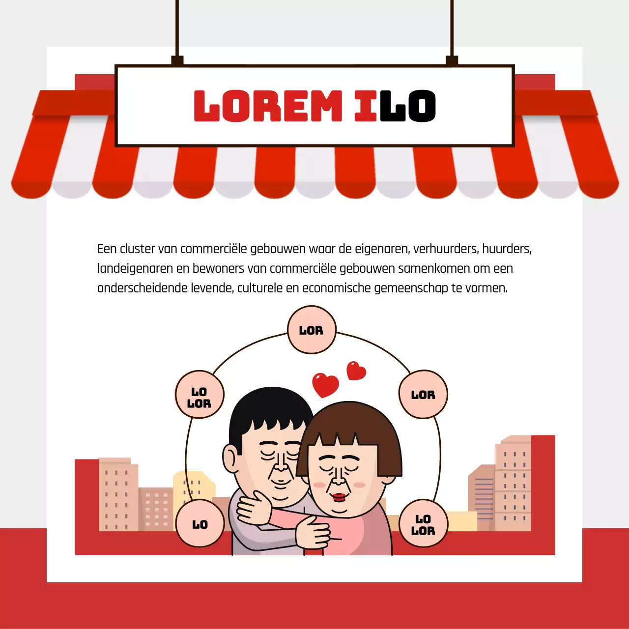 Lokaal Wetboek van Koophandel met het rode winkelconcept