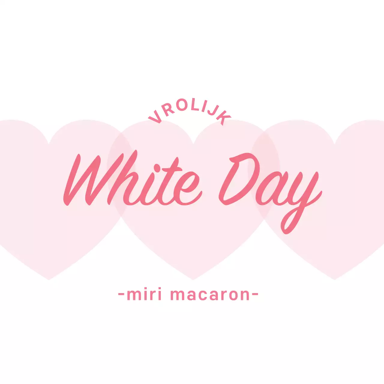 Schattige witte daglabels met roze illustraties