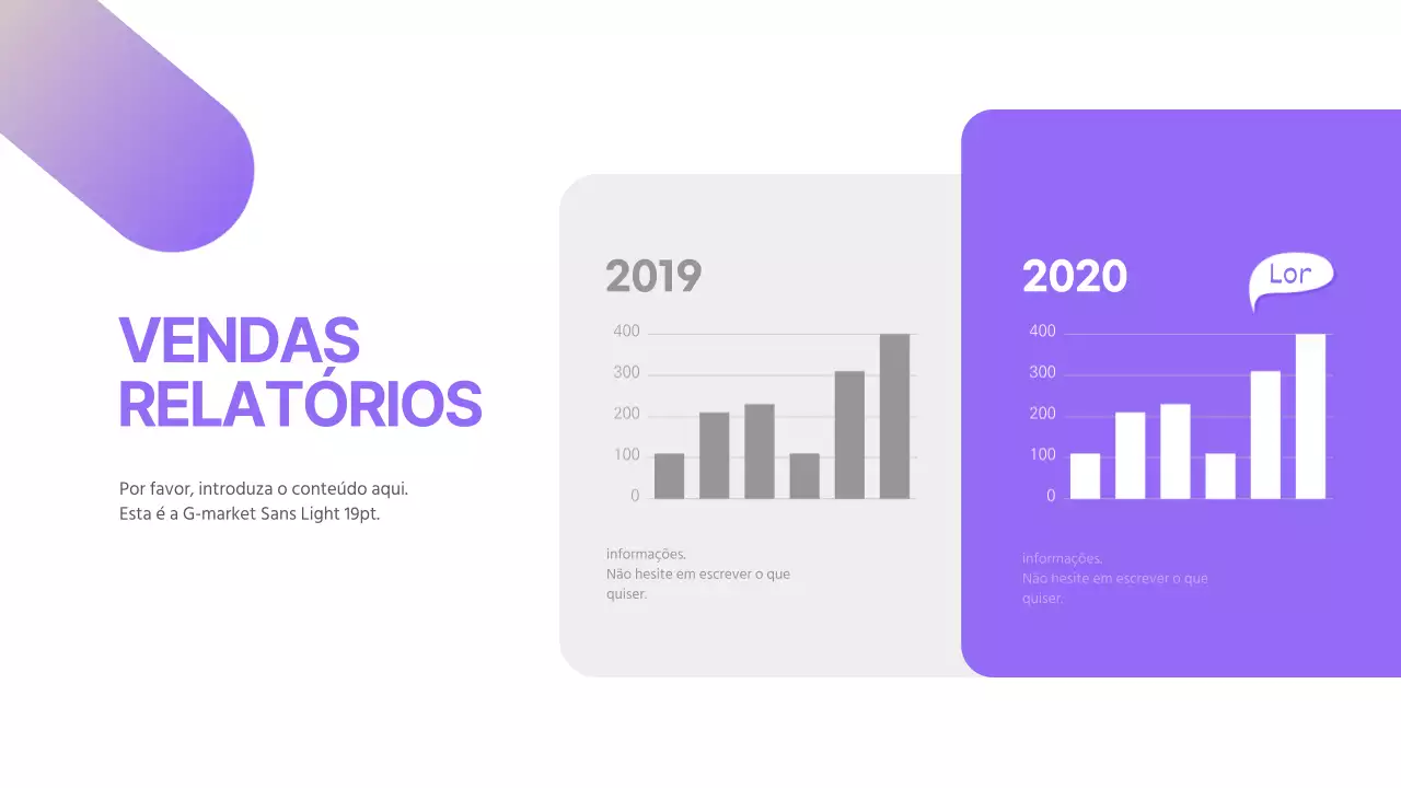 Um gráfico de barras arredondado e limpo com um gradiente púrpura