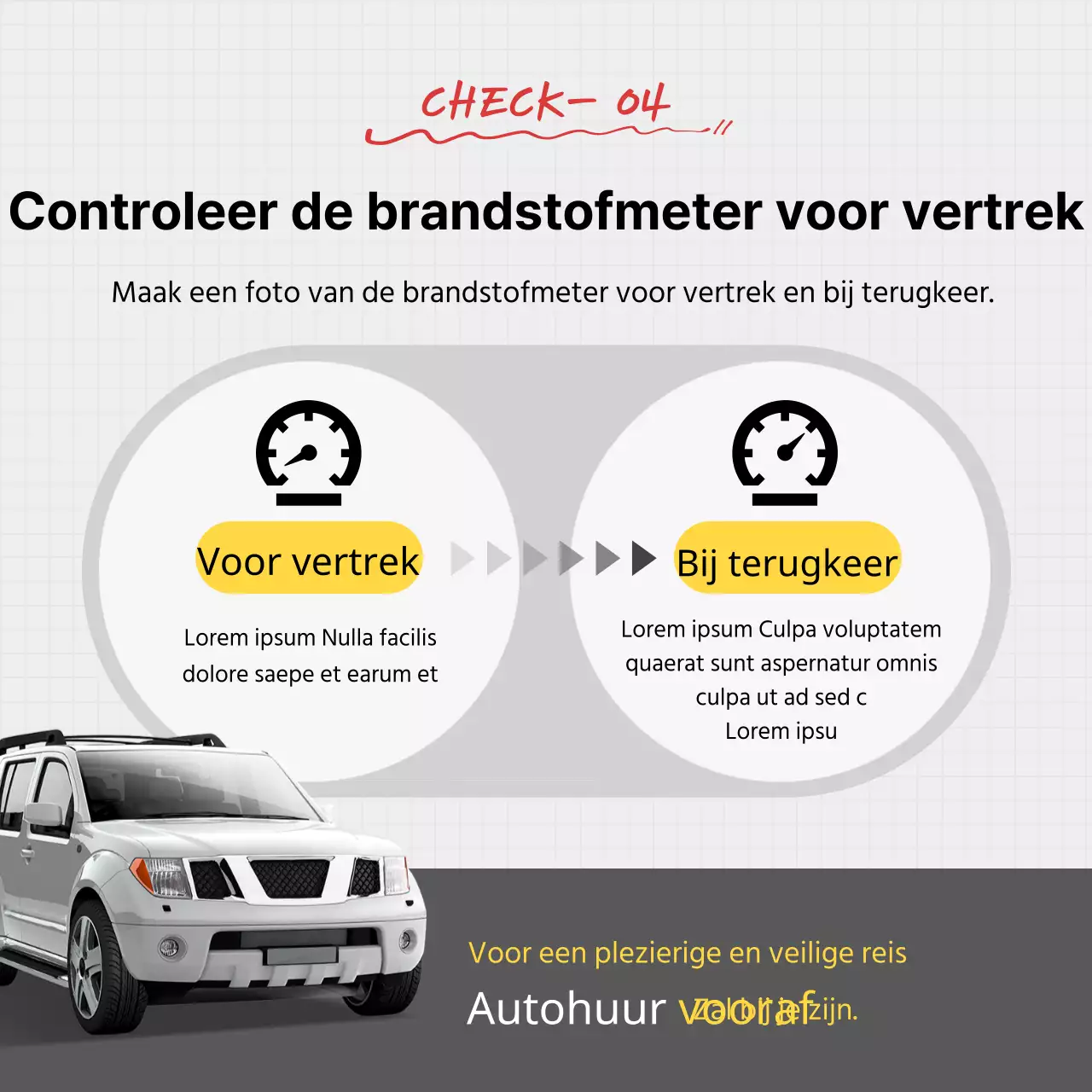 Tips voor het gebruik van grijze en gele huurauto's