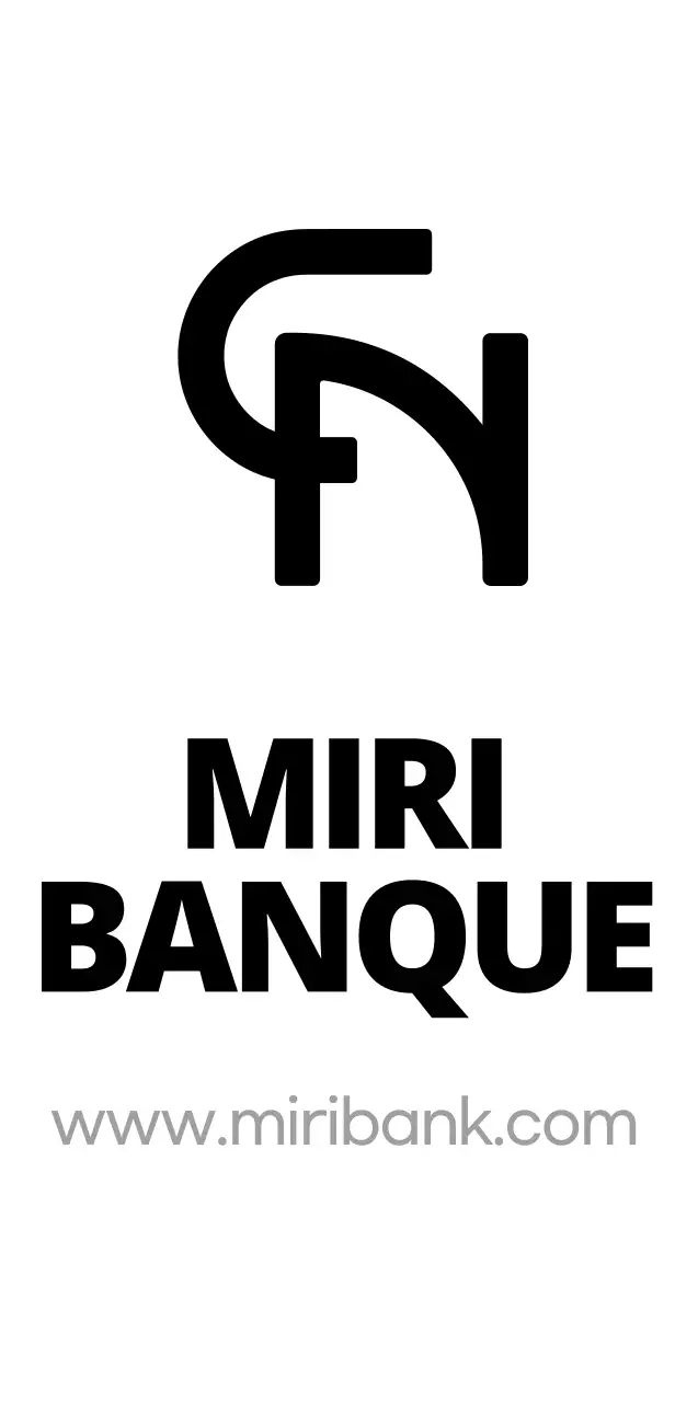 Faites la promotion de votre banque avec un logo simple, propre, en noir et blanc.