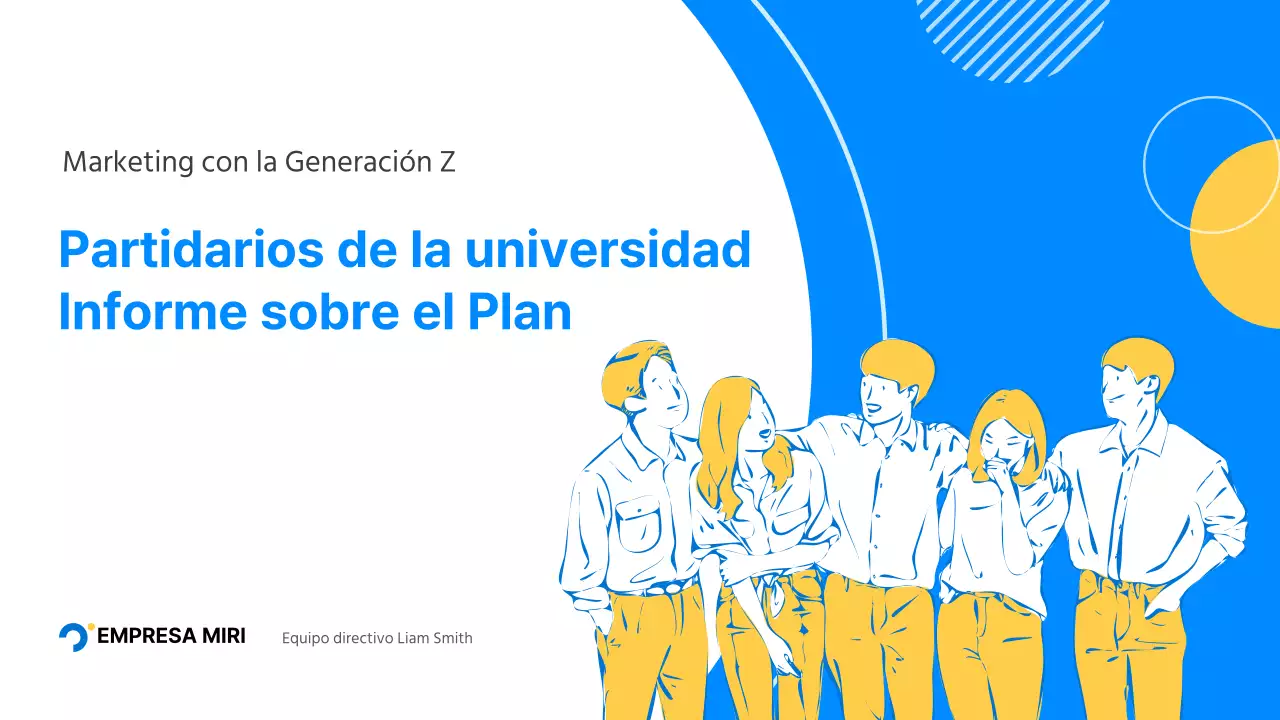 Presentación del plan de operaciones de los simpatizantes de la generación MZ de estudiantes universitarios azules y amarillos