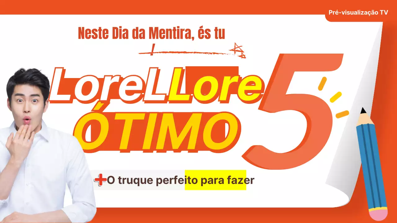 Miniatura laranja-amarela do Dia da Mentira