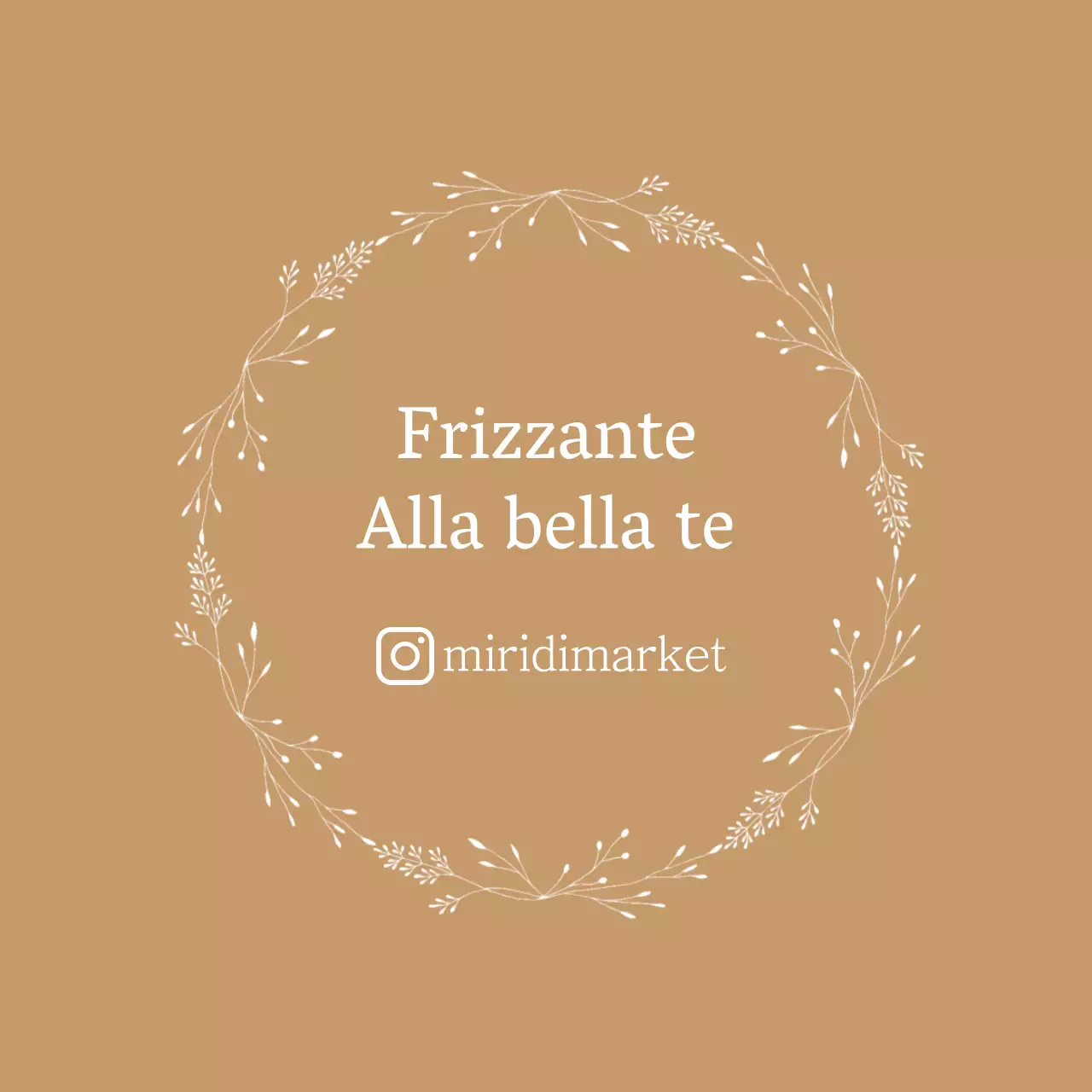 Etichetta sentimentale illustrata beige