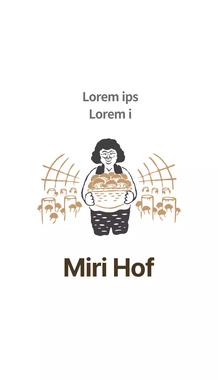 Braune Illustration ordentlicher Bauernhof