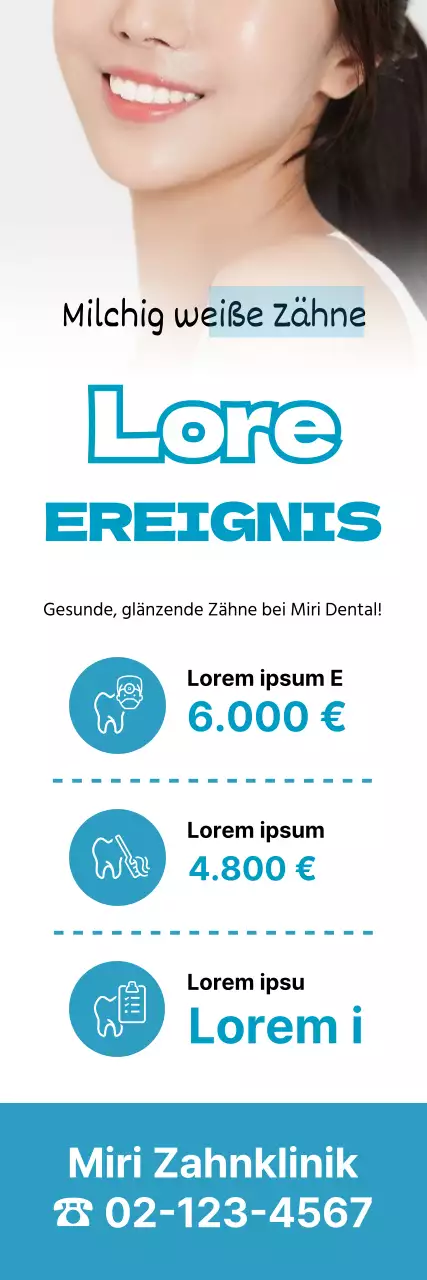 Blauer Zahnarzt Zahnaufhellung Veranstaltung