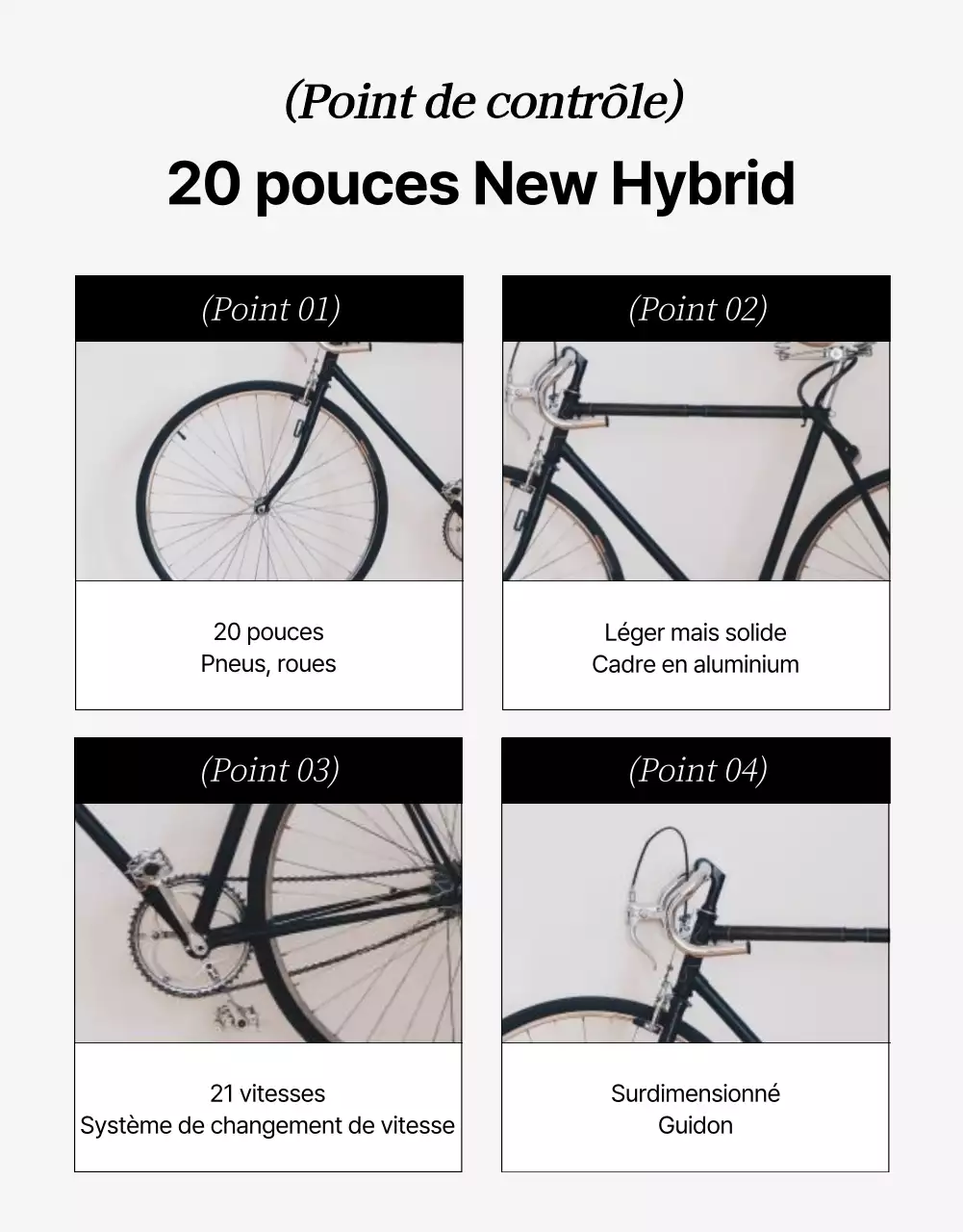 Manifestation cycliste sur fond gris et lignes épurées