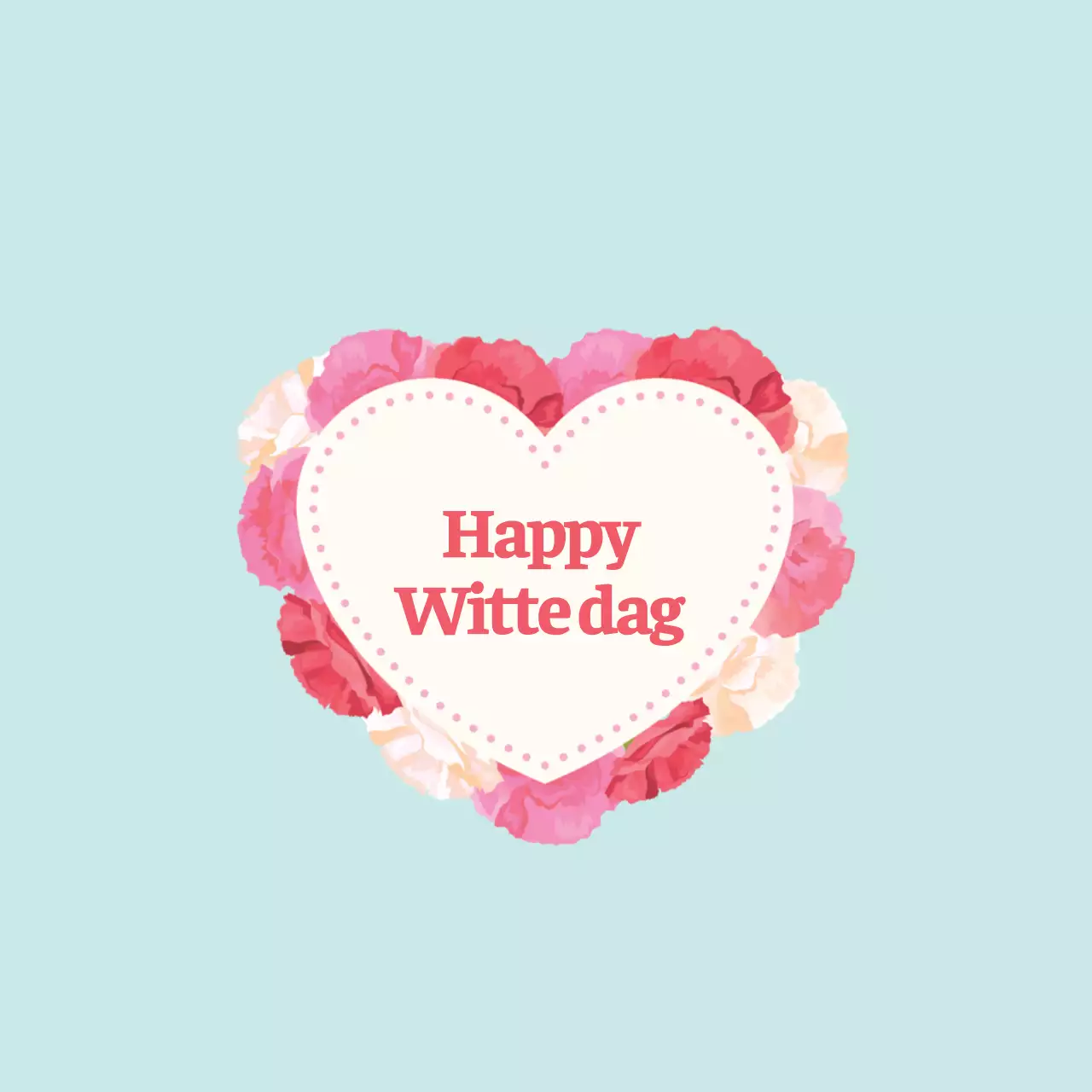 Blauw geïllustreerd Valentijnslabel met sentimenteel hart