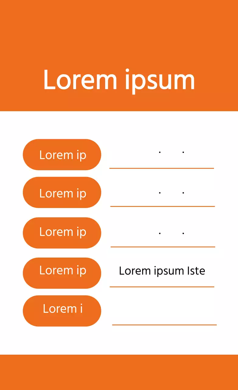 Etichettatura chiara degli alimenti con illustrazioni arancioni