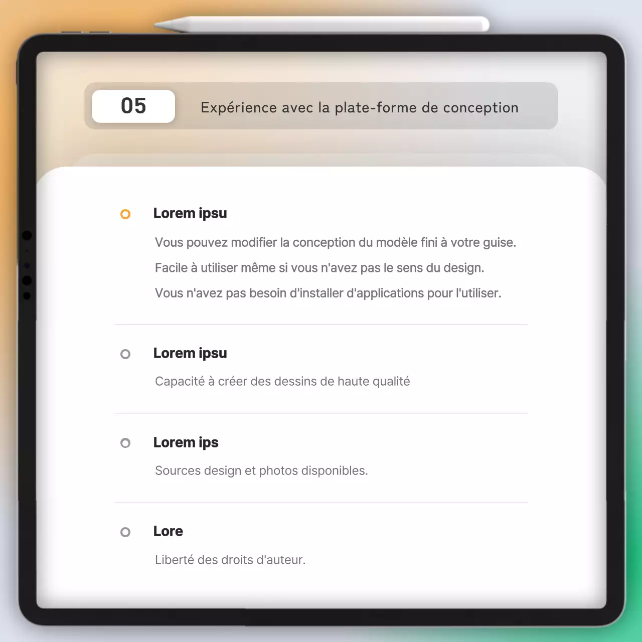 Rapport sur les résultats de l'enquête sur le concept d'interface utilisateur dégradée