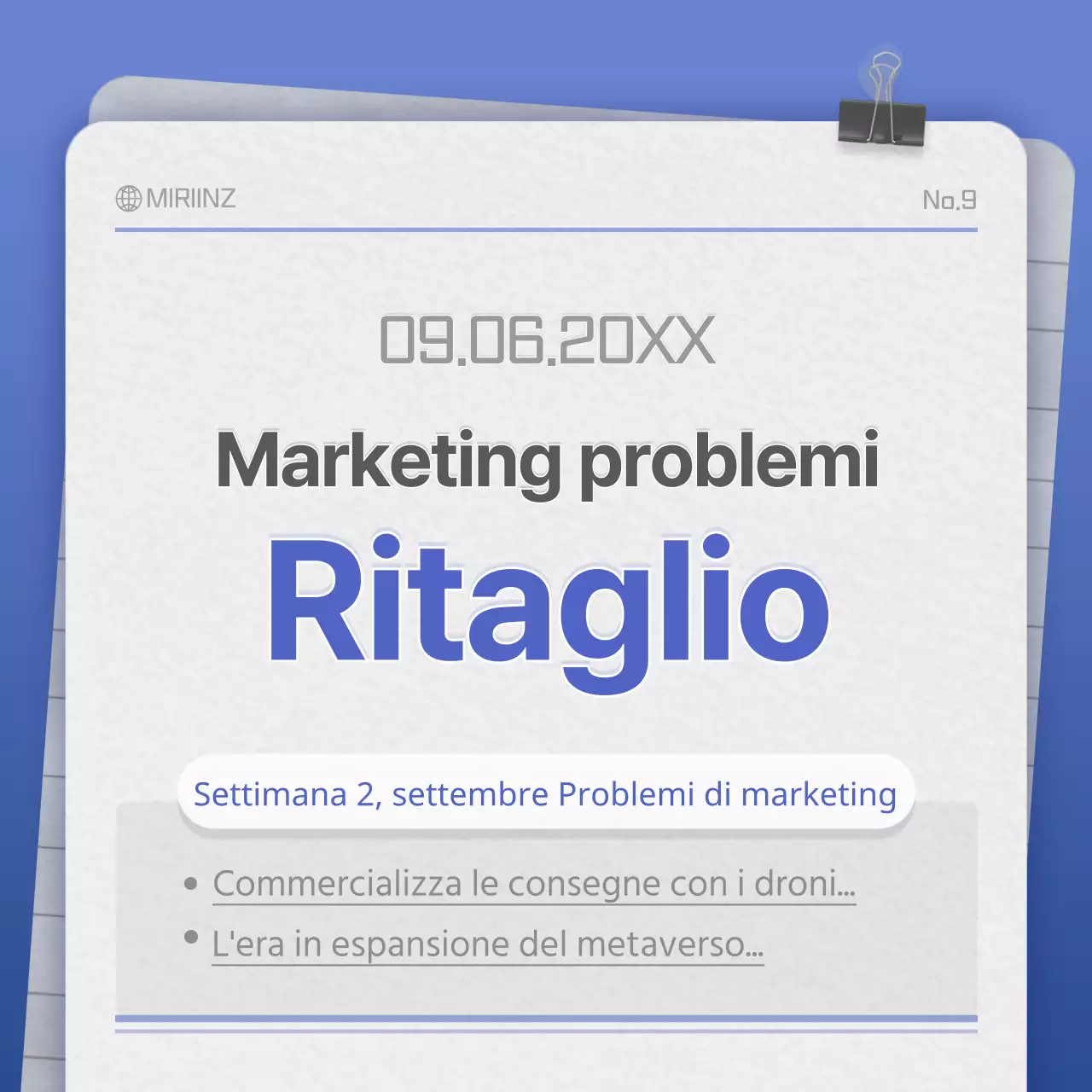 Carta con texture di carta in blu e grigioConcept NewsClipping