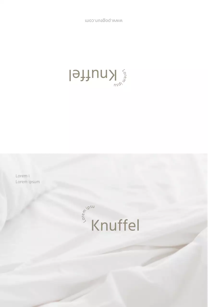 Ansichtkaart voor een eenvoudige productintroductie van een wit dekbed