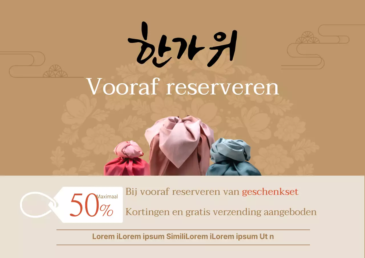 Mid-herfst pre-booking brief met kalligrafie op een bruine achtergrond