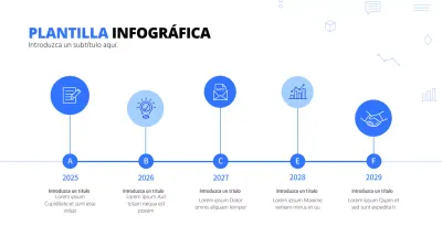 Blue Tone Clean Timeline Plantilla Infográfica Empresarial