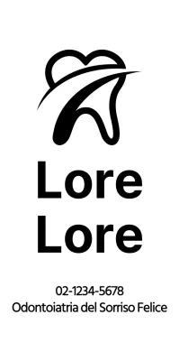 Stile semplice e pulito del logo del simbolo dentale per l'informazione e la promozione dentale