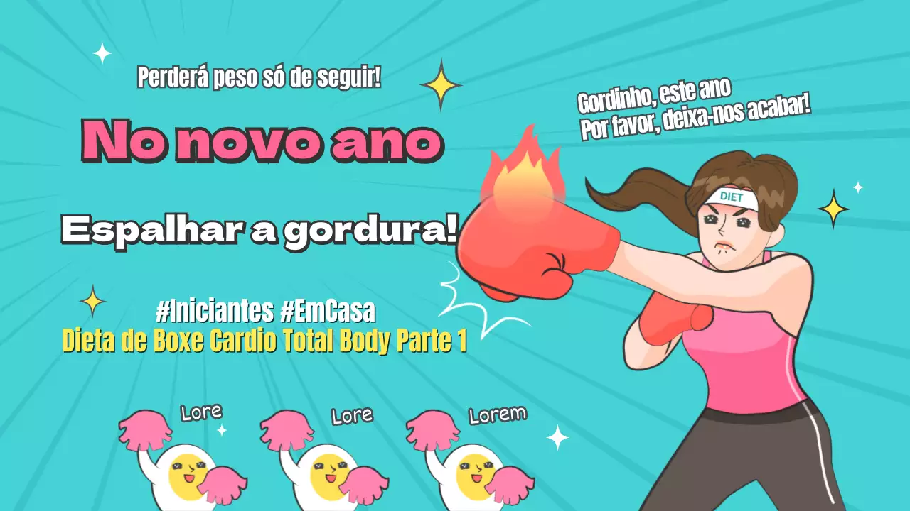 Ano Novo Dieta de boxe Perda de gordura Iniciantes Resoluções de Ano Novo Resoluções Banda desenhada com classificação B