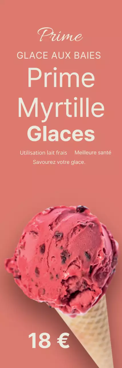 Mettre en évidence les photos roses pour promouvoir les glaces propres