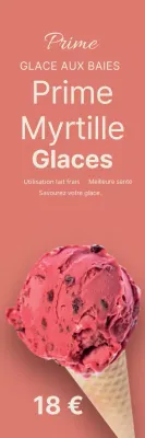 Mettre en évidence les photos roses pour promouvoir les glaces propres