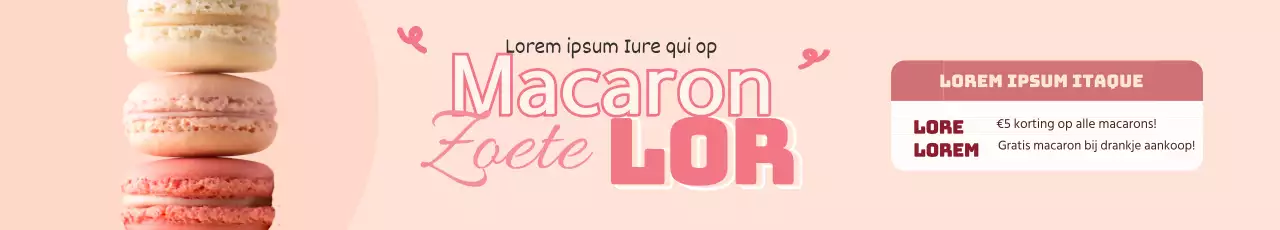 Promoot leuke desserts door roze foto's te benadrukken