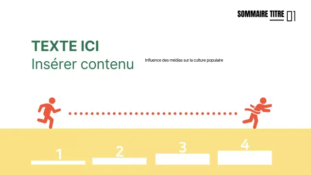 Jolie ligne du temps en orange et jaune