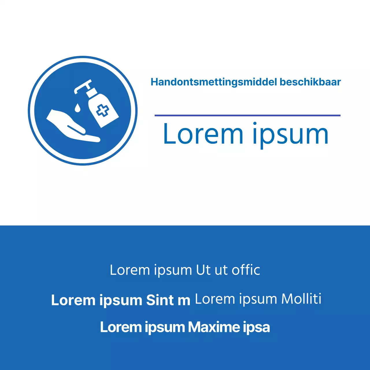 blauw rood illustratie corona preventie desinfectie