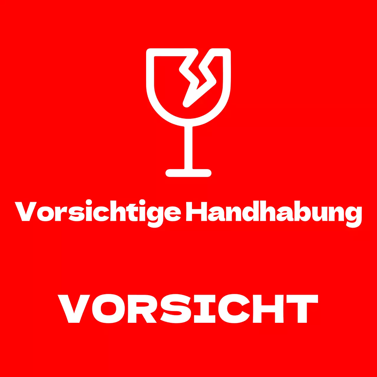Vorsichtige Handhabung