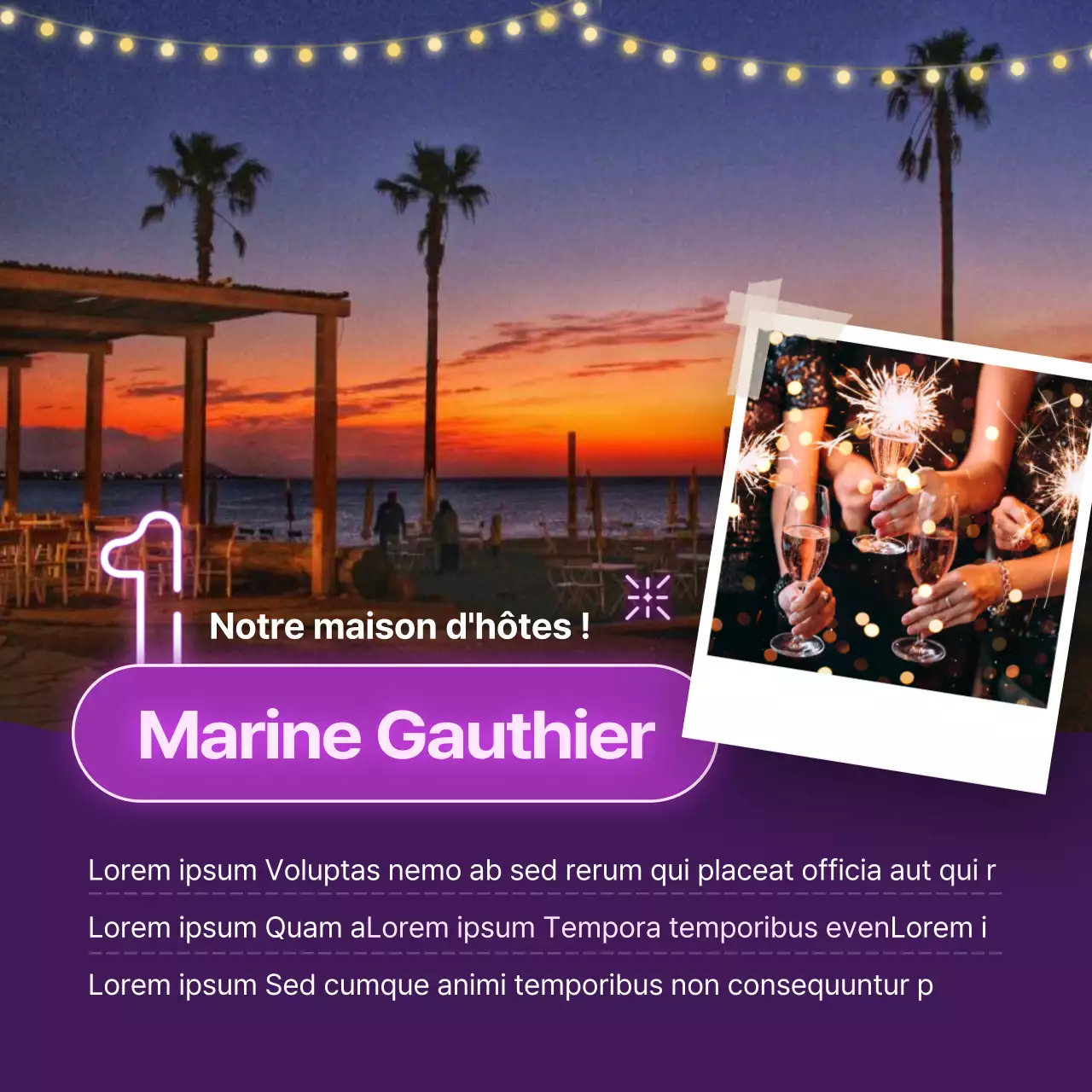 La maison d'hôtes aux néons violets cherche du personnel