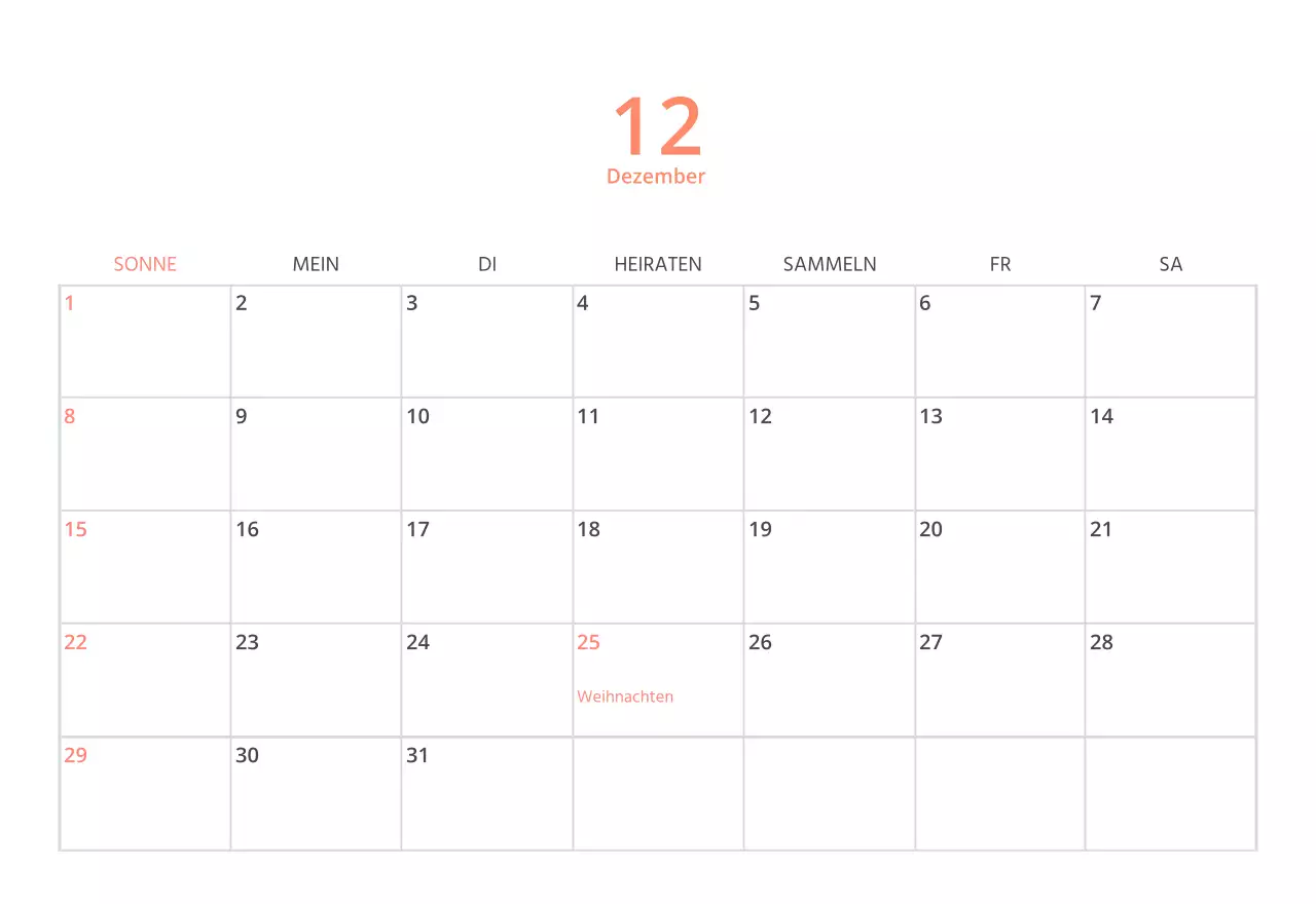 Niedlich illustrierter grüner Tischkalender mit Familienthemen