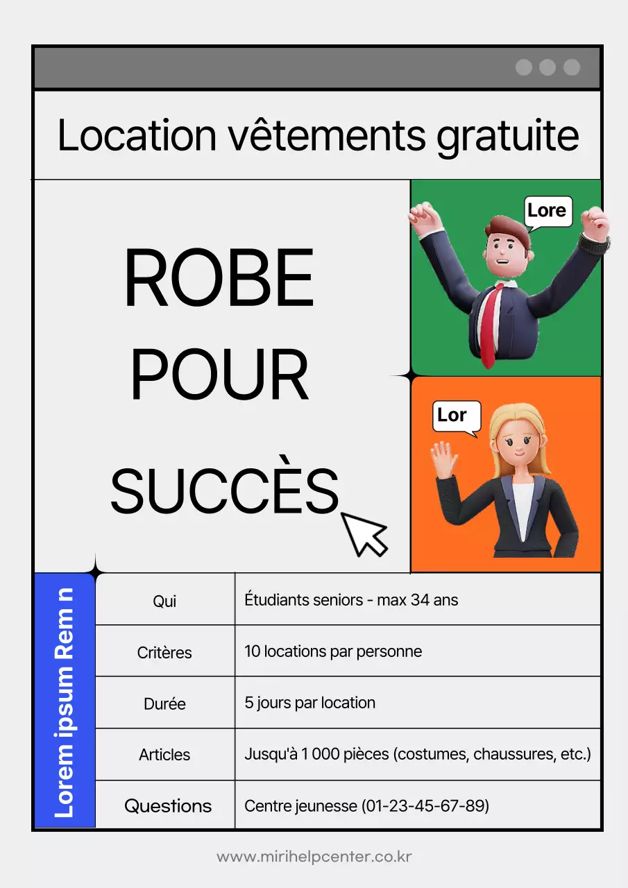 Louez un costume dans des tons neutres de vert, d'orange et de bleu avec un concept informatique.