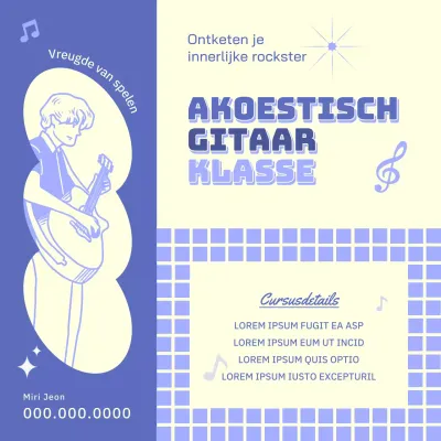 Minimalistische drempel in geel en blauwLes compleetGitaar online gids