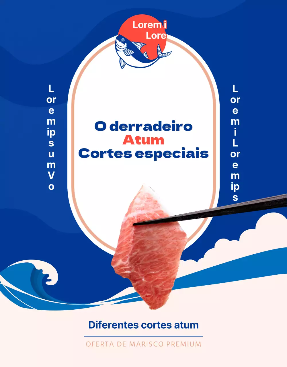 Desconto no conjunto de cortes especiais de sashimi de atum azul