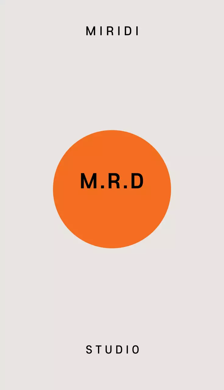 Oranje omcirkelde studio