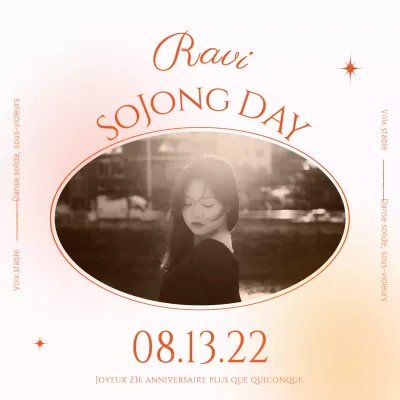 Souhaiter un joyeux anniversaire à votre idole dans les tons orange