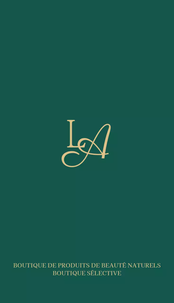 Carte de visite classique et élégante avec un fond vert foncé et un logo alphabétique doré.