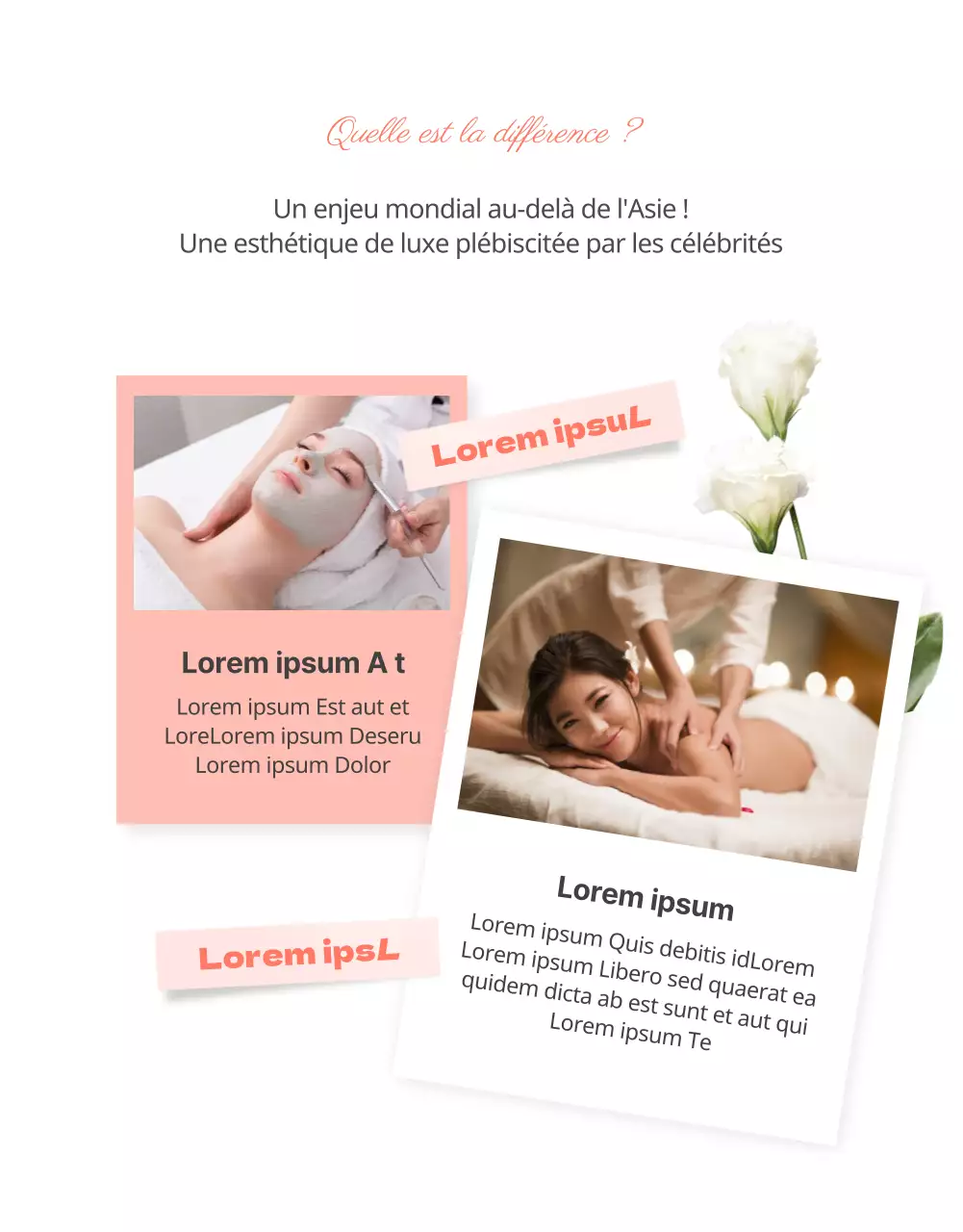Soins luxueux pour le mariage en pêche rose (page de détail)