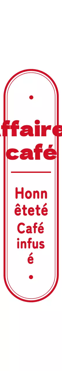 Formes simples dans un logo rouge style cafe