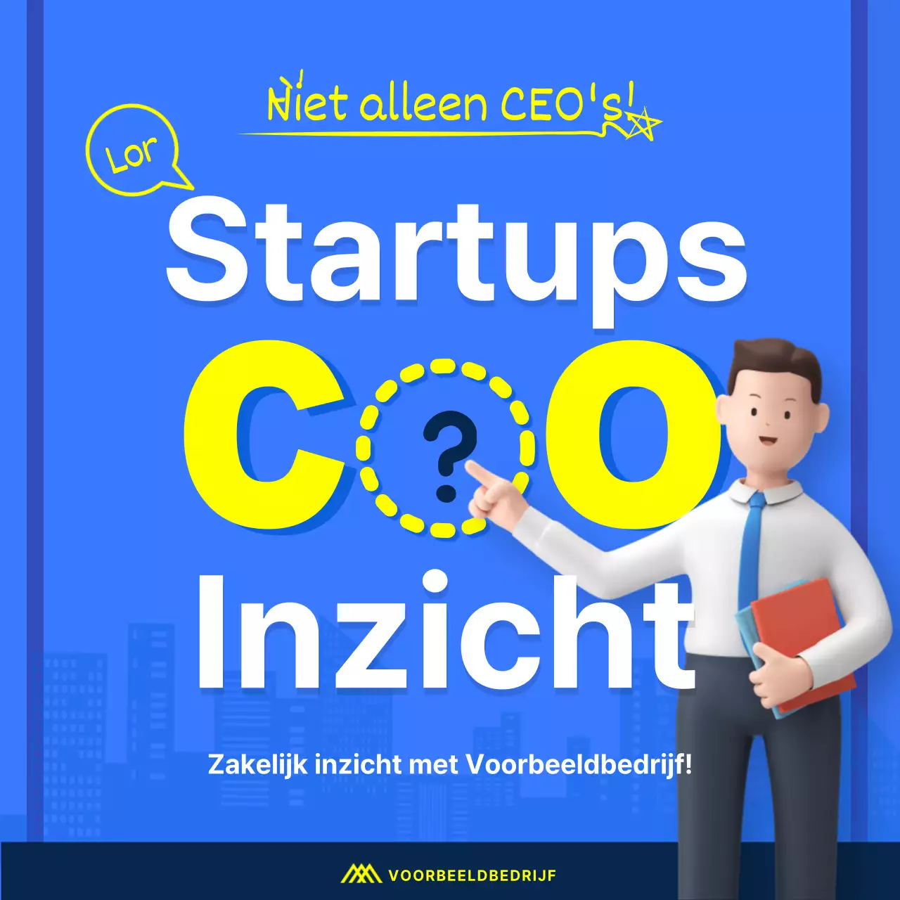 Navy en blauwe 3D solid nette startup business trivia kaartNieuws