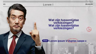 Marineblauw en grijs krantenconcept tussentijdse verkiezingen