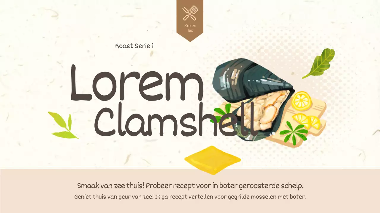 Beige, in boter geroosterde scheermessen