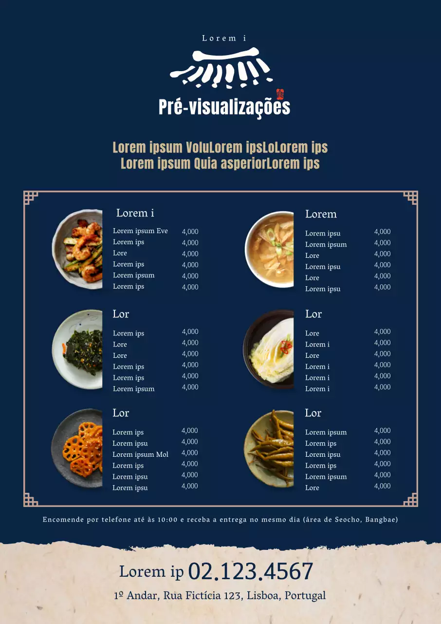 Lista de preços promocionais para lojas de charcutaria