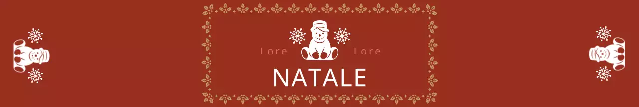 Logo rosso Regalo invernale di Natale